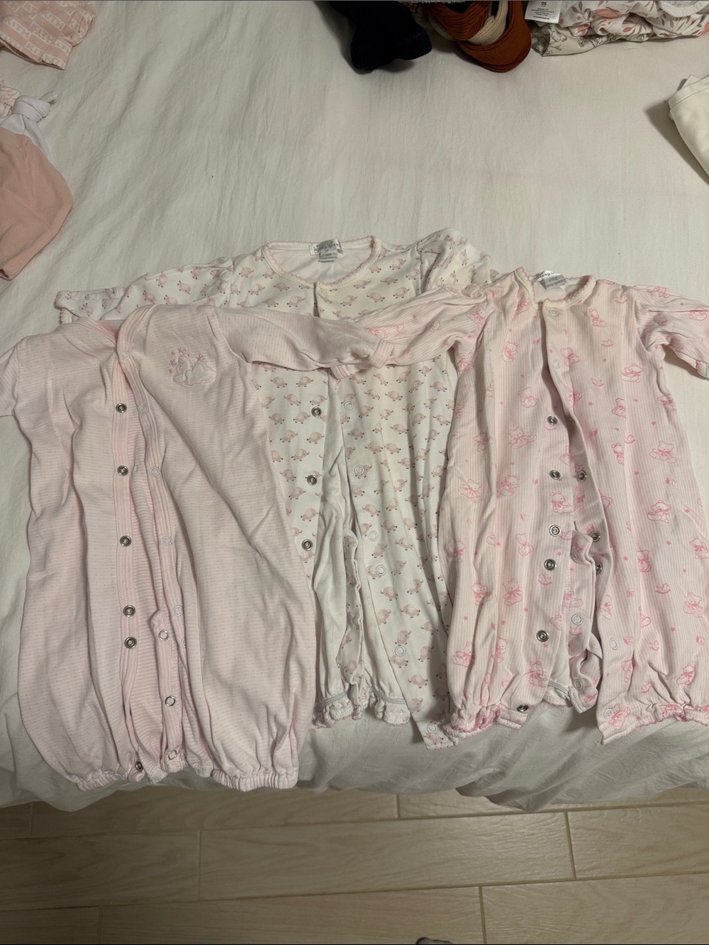 Set of 3 Kissy Kissy newborn gowns